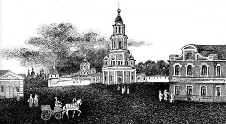 Панорама Андроникова монастыря начала XIX века